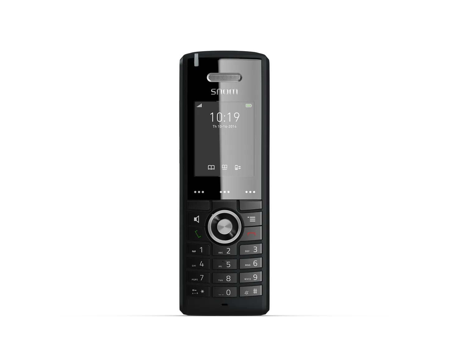 Combiné DECT Snom M65 avec grand écran couleur 2 pouces. Combiné professionnel pour système M700 et M900