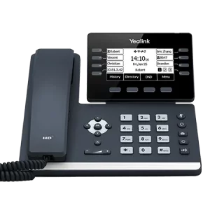 Téléphone IP SIP-T53W vue de face, de marque Yealink - Leader mondial en fourniture et solution de téléphonie VoIP - Partenaire premium d'EISN