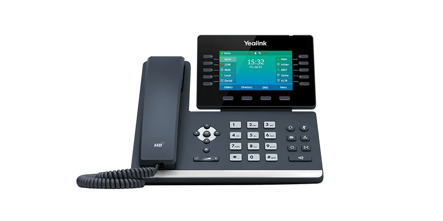 Téléphone IP T54W de marque Yealink - Leader mondial en fourniture et solution de téléphonie VoIP - Partenaire premium d'EISN