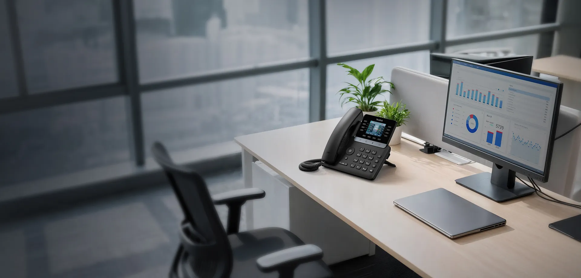 Yealink SIP-T73W téléphone IP Wi-Fi avec écran couleur et touches programmables