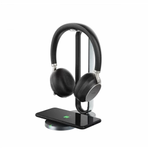 Pack casque noir premium Yealink BH76 Station de charge Qi
